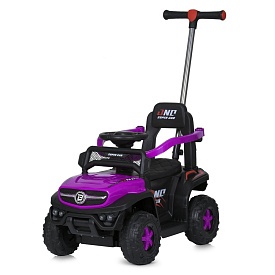 Каталка-толокар M 5788EL-9 батьківська ручка, колеса EVA, MP3, муз., світло, шкіра, фіолетовий. - 1 - smarttoys.com.ua
