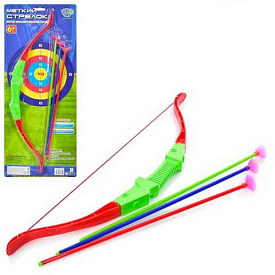 Лук M 0013 стріли на присосках 3 шт., лист, 64-26 см. - 1 - smarttoys.com.ua