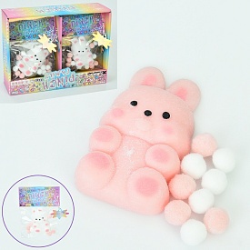 Іграшка MS 4430 зайчик, антистрес, мішура, 2 кольори, кул. 10 шт. в диспл., 28-21,5-9 см. - 1 - smarttoys.com.ua