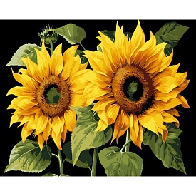 Набір для розпису по номерах Золото літа Strateg на чорному фоні розміром 40х50 см (AH1165) - 1 - smarttoys.com.ua