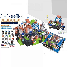 Магнітний конструктор FD 1688 A13 (36) "Поліція", 100 елементів, фігурки людей, ребро кубика 2 см, в коробці - 1 - smarttoys.com.ua