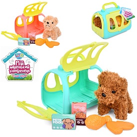 Собака ZF626-B собачка, плюш, продукти, переноска, наліпки, 2 кольори, кул., 17-12-11,5 см. - 1 - smarttoys.com.ua