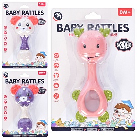 Брязкальце BM8200-3-10 2 види (жираф/ведмедик), лист, 20-14-5 см. - 1 - smarttoys.com.ua