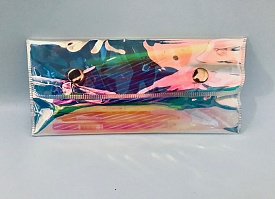 Пенал-косметичка на кнопках з лазерного пвх матеріала 22*10см - 1 - smarttoys.com.ua