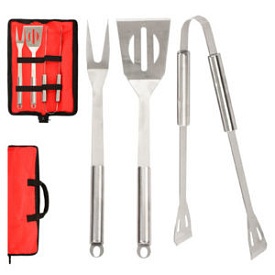 Барбекю-набір в чохлі (виделка, лопатка, щипці) , MH-0915 - 1 - smarttoys.com.ua