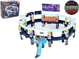 Трек T906A  поїзд-їздить, машинки, рух. деталі, 113 дет., муз., світло, бат., кор., 37,5-34-16 см. - 1 - smarttoys.com.ua