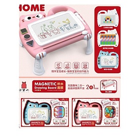 Дощечка для малювання QY228 столик(кіт),кольор.,2в1(тетрис/пазли),3печатки,2кольори,кор.,52,5-31,5-5 - 1 - smarttoys.com.ua