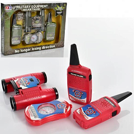 Рація ZR304A-B 2шт., бінокль, компас, 2види (пожежна/військова), світло, бат., кор., 32-23-5см. - 1 - smarttoys.com.ua