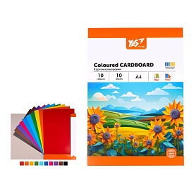Картон кольоровий односторонній Yes "Orange Line", 10 аркушів, А4, папка - 1 - smarttoys.com.ua