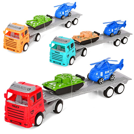 Трейлер K398-28A інерц., військова техніка, мікс видів, мікс кольорів, кул., 39-15-7,5 см. - 1 - smarttoys.com.ua