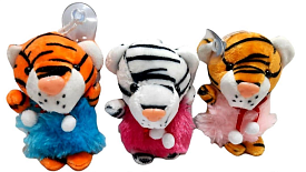 Брелок м'який "Тигр" на присосці 10cm*7cm*6cm  - 1 - smarttoys.com.ua