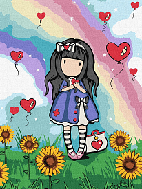 Набір для розпису по номерах для дітей "Be Kind To Yourself Santoro Gorjuss Collection" 30х40см - 1 - smarttoys.com.ua