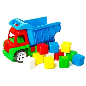 Машина "Алексбамс" + кубики маленькі (36*24*17см) 088 Бамсік - 1 - smarttoys.com.ua