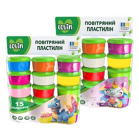 15 кольорів ТМ Lovin Набір для ліплення з повітряним пластиліном в стаканчиках - 1 - smarttoys.com.ua