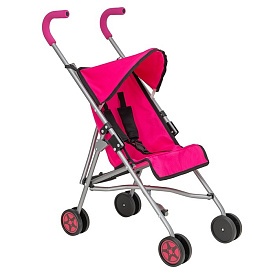 Візок 1424029 для ляльки, прогулянковий, тростина, ремень безпеки, метал, карт.обгортка, 68-10-11см. - 1 - smarttoys.com.ua