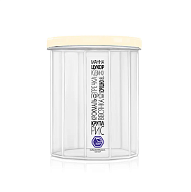 Ємність для сипучих продуктів 1.0л (кремова кришка) 83к - 1 - smarttoys.com.ua