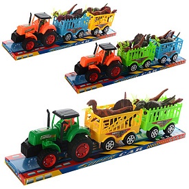 Трактор 906-277 з причепом, інерц., дінозаври, 3 кольори, бліст., 51,5-11-13,5 см. - 1 - smarttoys.com.ua