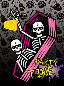 Блокнот TM 4Profi "Skeleton" tomb party, A5																			 - 1 - smarttoys.com.ua