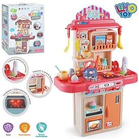 Кухня 16854D плита, духовка, мийка-ллється вода, муз., світло, бат., кор., 35-47-14,5см. - 1 - smarttoys.com.ua