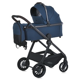 Візок універсальний 2в1 ME 1183 RIVIERA Iris Blue люлька+прогул. блок,рюкзак,дощовик,мос.сітка,синій - 1 - smarttoys.com.ua