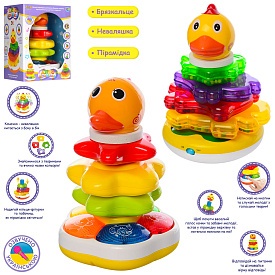 Гра 7015-7040 UA пірамідка,навч.(кольори,тварини) неваляшка,брязкальце,2 види,муз.(укр.),світло,бат. - 1 - smarttoys.com.ua