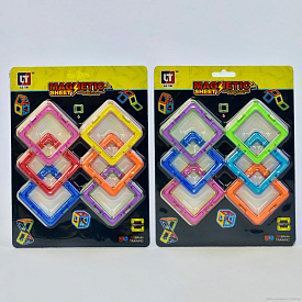 Магнітний конструктор LT 1006 (120/2) 6 деталей, 2 види, на листі - 1 - smarttoys.com.ua