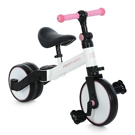 Велосипед-біговел дитячий PROFI KIDS 10/8д. MBB 1008 white pink 3в1,3колEVA,стал.рама,вилка,біло-рож - 1 - smarttoys.com.ua