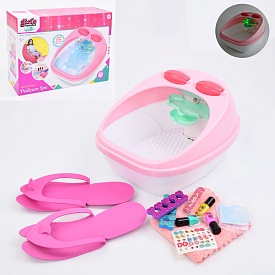Косметика MBK-390A набір для педикюру,ванночка,лак 3шт.,пилка,наліпки,пудра,масажер,пара,бат.,кор.,4 - 1 - smarttoys.com.ua