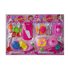 Посуд 184-1 кухонний набір, продукти, 2 види (плита, дошка), лист, 24,5-34-4 см. - 1 - smarttoys.com.ua