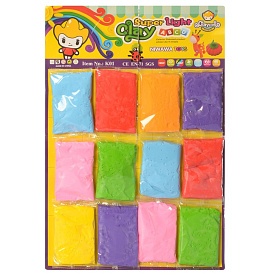 Маса для ліплення MK 1085-1 20 г, 12 шт. (7 кольорів) лист, 42,5-29-2 см. - 1 - smarttoys.com.ua