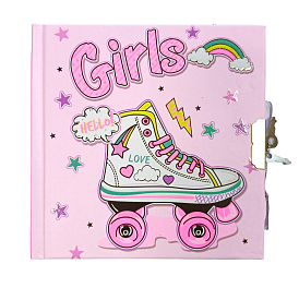 Блокнот дитячий на замочку 135x135mm, 70g, 60 л, Привіт дівчата - 1 - smarttoys.com.ua