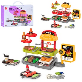 Магазин 668-144-145 56 дет., гриль, термінал, продукти, розноси, 2 кольори, бат., кор., 31-22-8 см. - 1 - smarttoys.com.ua