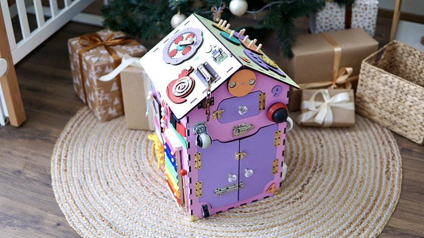 Бізібудинок  55х30х30 см рожевий - 8 - smarttoys.com.ua