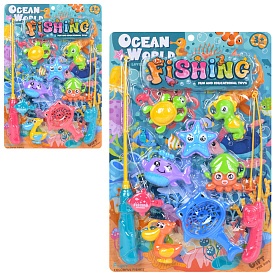 Риболовля 706-65A вудка 2шт, морскі мешканці, мікс кольорів, лист, 30-46-4 см. - 1 - smarttoys.com.ua