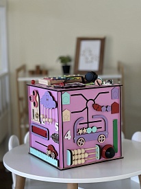 Бізікуб "Робот" 30х30х30 см рожевий - 11 - smarttoys.com.ua