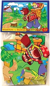 Гра-пазл "Машенька та Ведмідь"  NEW 12 ел. в пак. - 1 - smarttoys.com.ua