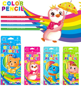 Олівці кольорові С 50576 (240) 4 види, 12 штук у коробці - 1 - smarttoys.com.ua