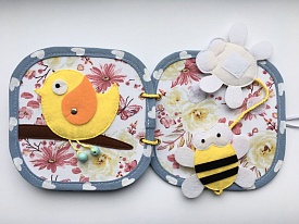 М'яка інтерактивна книжечка "Світ навколо нас" (Слоник) 15*15 см, 3 аркуша - 3 - smarttoys.com.ua