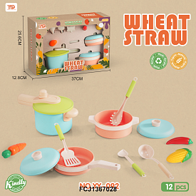 Посуд YY-092 каструлі, сковорідка, кухонний набір, продукти на липучці, кор., 37-25,5-13 см. - 1 - smarttoys.com.ua