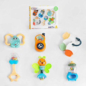Набір брязкалець 3005 A (36)  6 іграшок, прорізувач, тріскачка, в коробці - 1 - smarttoys.com.ua