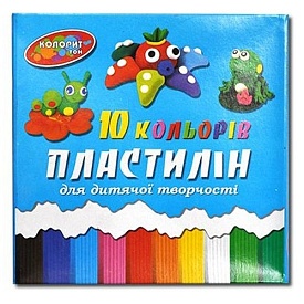 Пластилін 10 кольорів, 195гр "Колорит" - 1 - smarttoys.com.ua