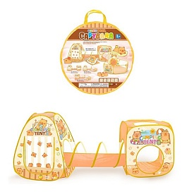 Намет MR 1576 капібара, з тунелем, піраміда, куб, сумка, 47-47-6 см. - 1 - smarttoys.com.ua