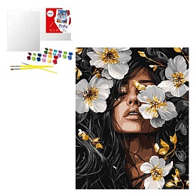 Набір для розпису по номерах "Пелюсткова музика з фарбами металік extra" 40х50cm - 1 - smarttoys.com.ua