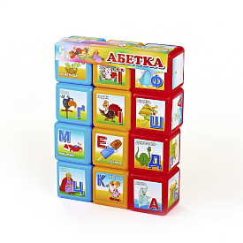 Кубики "Абетка 12 шт" укр. 06042 (24) "M Toys" - 1 - smarttoys.com.ua