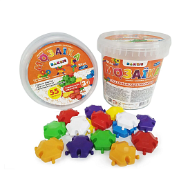 Набір дитячий «Мозаїка-складалка мала №10» арт. 069/10 (55  деталей) відро діам мозаїкi 35 мм Бамсик - 1 - smarttoys.com.ua