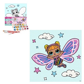 Картина за номерами для дітей "L.O.L. Surprise! O.M.G. Fairies Flutterstar" 40х40см - 1 - smarttoys.com.ua