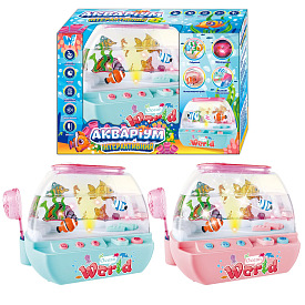Музичний акваріум 49579 (24) "WToys", 2 кольори, ОЗВУЧУВАННЯ УКРАЇНСЬКОЮ МОВОЮ, підсвічування, казки, пісні, Bluetooth, нічник, USB-кабель, в коробці - 1 - smarttoys.com.ua