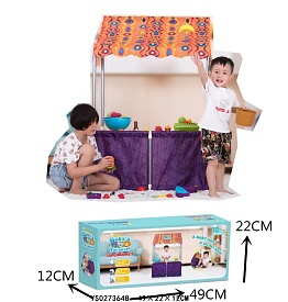 Намет RE333-23 будиночок-прилавок, шир.98 см., вис.108 см., на кілочках, кор., 48-22-12 см. - 1 - smarttoys.com.ua