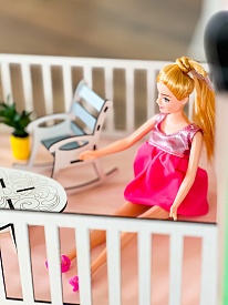 Ляльковий дім 75х60х60 см біло-бірюзовий - 7 - smarttoys.com.ua