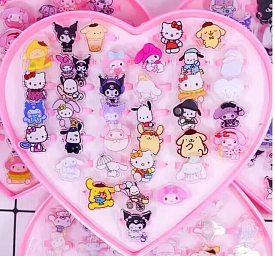 Набір каблучок M 50519 (240) 36 шт, пластикові, регульовані, в боксі - 1 - smarttoys.com.ua